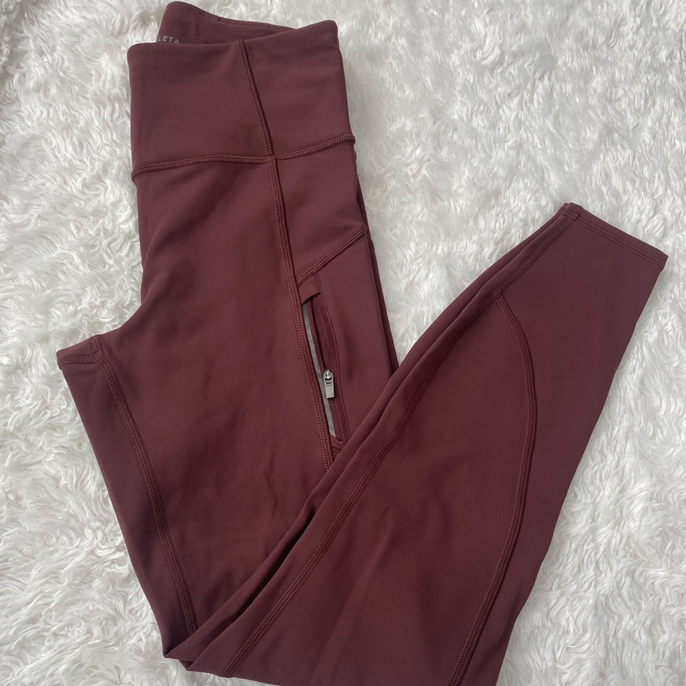 Athleta Maroon Leggings